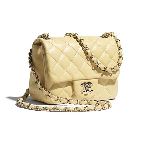 chanel mini flap bag 荔枝皮|Mini flap bag with top handle, Lambskin & lacquered metal.